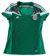 Mexico National Team Women Jersey Green Adidas Home 2013 Sz L Preowned