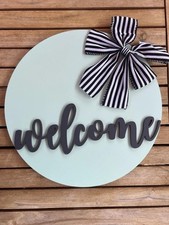 welcome sign wood