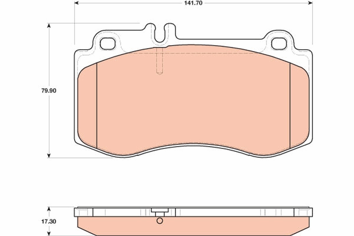 Front TRW-OE GDB1822 Brake Pad Set, disc brake for MERCEDES-BENZ