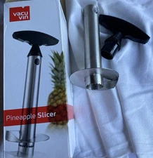 Vacu Vin Pineapple Corer Slicer Peeler Cutter Stainless Steel Boxed