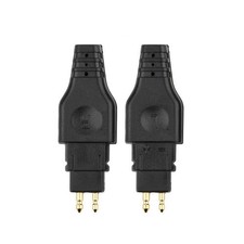 2 Pcs Earphone Cable Pin Plug for HD650 HD600 HD580 HD25 Black O9B86420