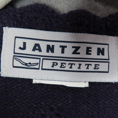 Jantzen Weste Rock Set Damen Petite 14 Marineblau Blumen Handbestickt Viskose - Bild 6 von 21