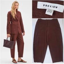Preview Target Size 20 Tailored Barrel Leg Pants Rum Raisin Brown BNWOT