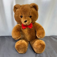 Honey Jo Fun Farm Dakin Brown Plush Teddy Bear Red Bow Tie Stuffed Animal 20"