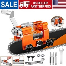 Chainsaw Chain Sharpening Jig Portable Hand Crank Sharpener Tool Set us