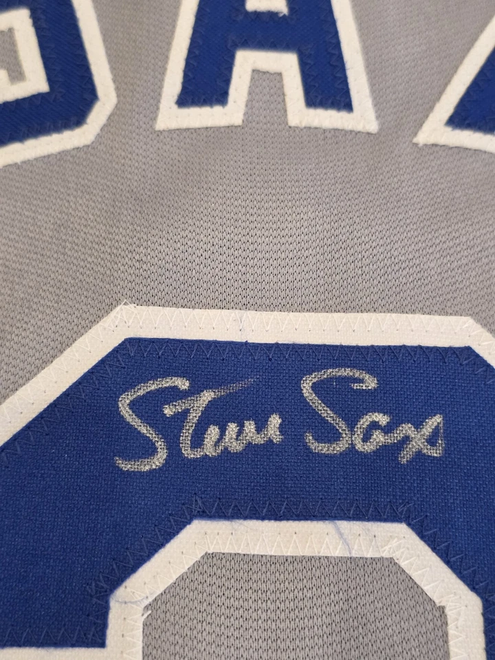 Steve Sax Autographed/Signed Jersey PSA/DNA COA Grey Custom Jersey - Image 2 of 4