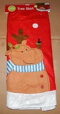 Christmas Tree Skirt 48" Diameter Winter Wonder Lane Reindeer 89Y