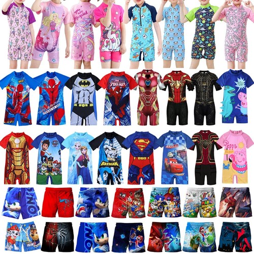 -Boy Girls Swimsuit Swimwear Kids Cartoon One Piece/Swimming Costume/Swim Shorts - Picture 2 of 59