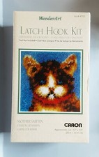 WonderArt Latch Hook Kit Caron Mothers Kitten NEW Sealed