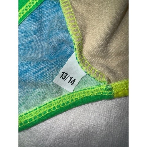 Vintage Disney Winnie the Pooh green blue yellow halter two piece swimsuit 13/14 - Picture 7 of 10