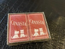 Vintage Scottie Dog double playing card decks w/original box ( S3) SET #4