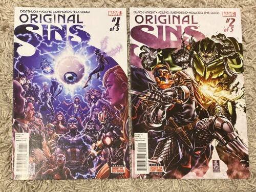 Original Sins #1 & #2 (of 5) 2014 Marvel Comics Sent In A Cardboard Mailer - Afbeelding 1 van 6