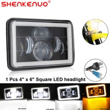 4x6 inch LED Headlight Hi-Lo Red DRL Sealed Beam for Car Truck Universal New UK