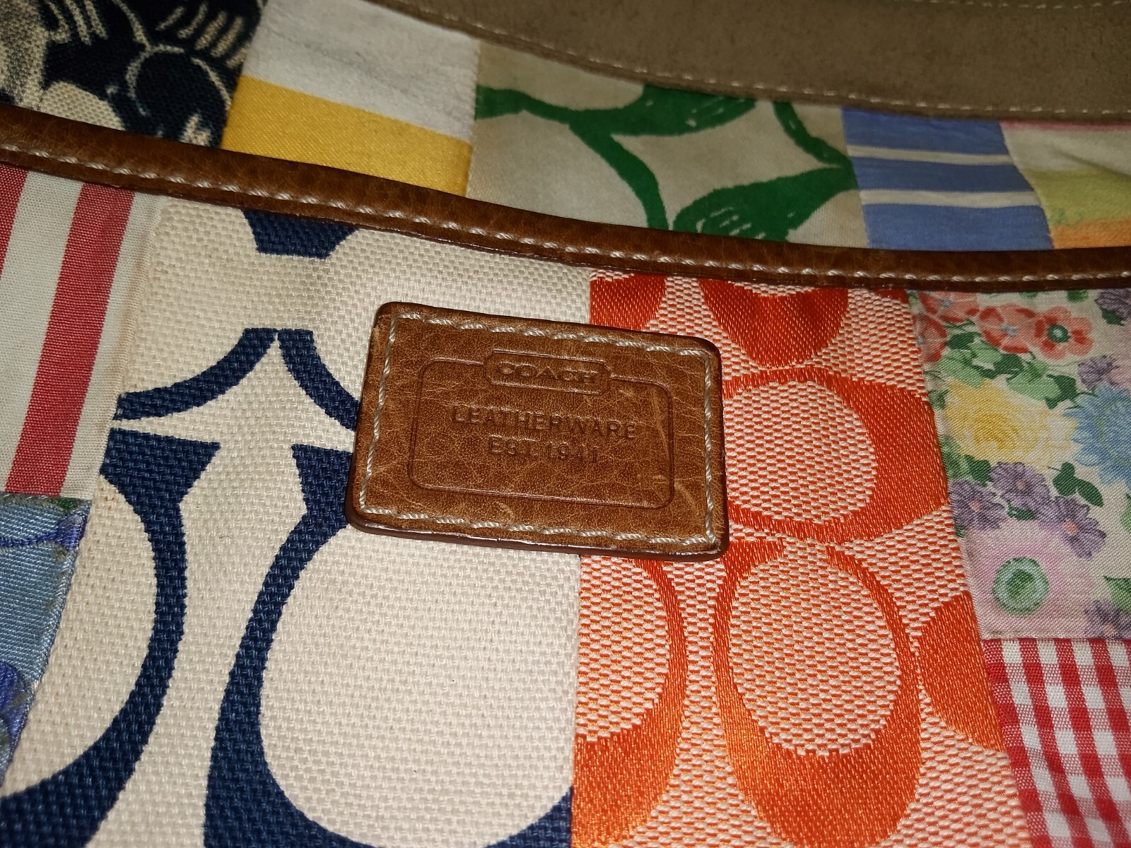 Coach Hampton Spring Patchwork Multi-color Dual H… - image 7