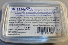 Tsukineko Brilliance Archival Pigment Ink Pad Pearlescent Sky Blue