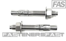 (10) 3/8" x 3" Stainless Steel Concrete Wedge Anchor 3/8-16 x 3" 304 Stainless
