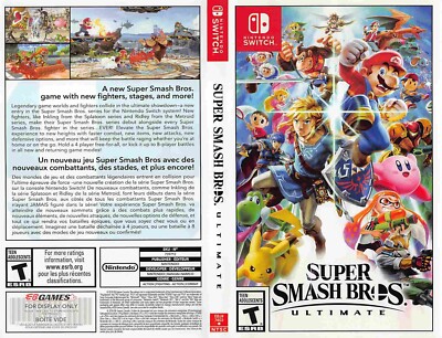 Box Art Switch Super Smash Bros Nintendo Switch SUPER SMASH