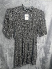 🆕Forever 21 Plus Size Black/ White Floral ShortSleeve Mini Dress Size 2X