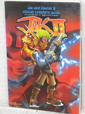 JAK & DAXTER II 2 Official Complete Guide w/Map PS2 2004 Book EB94