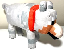 Tamed Wolf Plush Toy From Minecraft Video Game. 8 inch long. New with Tag