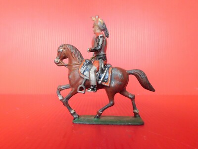 Figurine Ancienne Cuirassier à Cheval - CBG Mignot - Plomb Peint - Second Empire