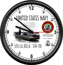 USS La Jolla US Navy Attack Surface Naval Ship SSN-701  1981- Present Wall Clock