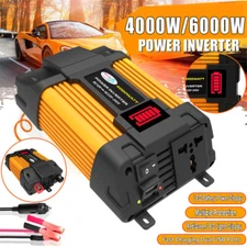 4000/6000W Convertidor DC 12V A 110V AC Para Carro Auto Coche Inversor Corriente