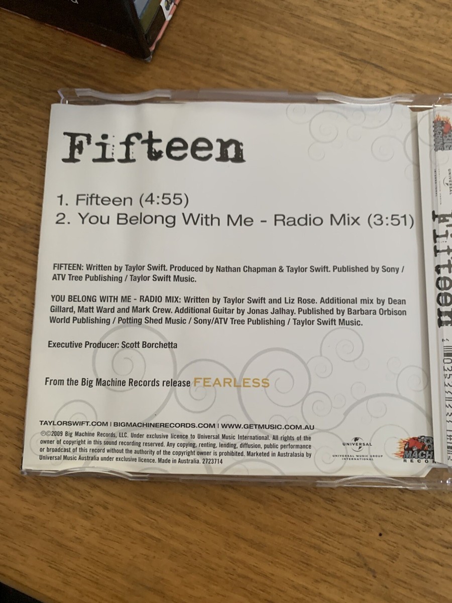 Taylor swift 「Fifteen」　CD Taylor Swift – Fifteen – CD (Single, Promo), 2009 [r6895881] | Discogs