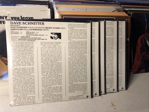 DAVE SCHNITTER - INVITATION - MUSE RECORDS-MR 5108 - LP Vinyle Jazz - Photo 5 sur 5