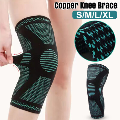 Kupfer Kniebandage Kompressionshülse Bandage Patella Arthritis Schmerzlinderung Fitnessstudio