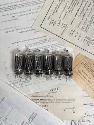 6 x IN-8-2 IN8-2 USED TESTED and 100 % WORKING Nixie tubes NOS