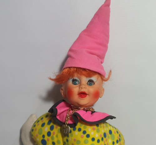 EL GRECO GREEK VTG 80's CLOWN WITH POINTY WIZARD HAT 10'' STUFFED PLUSH DOLL - Picture 3 of 10