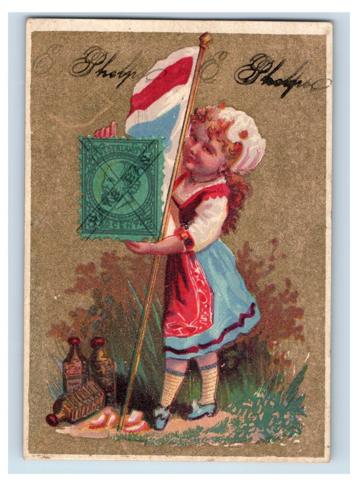 1880s E. Phelps Boots Umbrellas Canes Shreveport, LA Postage Stamp