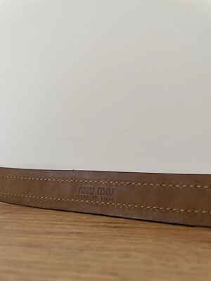 小物 MIU MIU Python Belt sz.80 Vintage Miu Miu Rose Buckle Croc Leather Snakeskin Women's