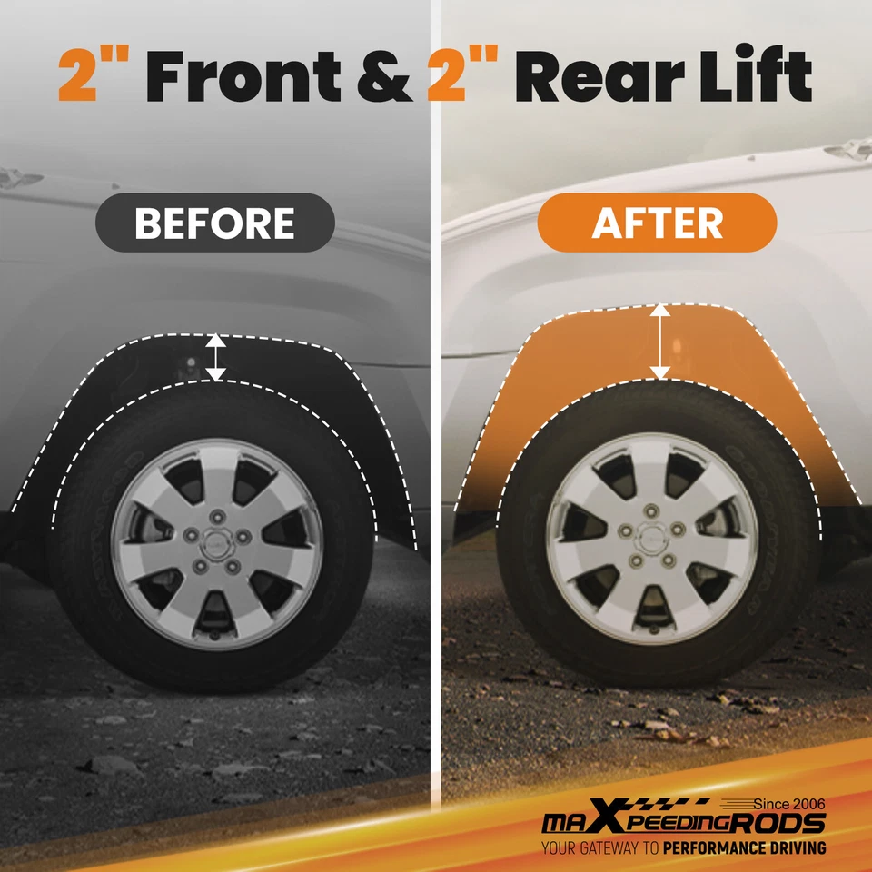 Kit de extensores de elevación niveladora delanteros traseros de 2"" aptos para Geo Tracker Sport 89-98 Foto 2 de 4