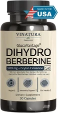 Dihydroberberine Supplement 500Mg with Ceylon Cinnamon - (Patented Glucovanta...