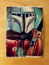 [[[ Star Wars Mandalorian season 1 ACEO Sketch Card Print ]]]
