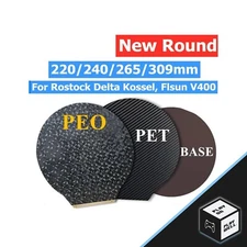 Round PEI 220 240 265Build Plate For Rostock Delta Kossel Flsun V400 3D Printer
