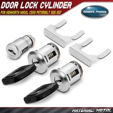 Door Lock Cylinder Set For Kenworth W900l C500 Peterbilt 325 330 W 2 Large Keys