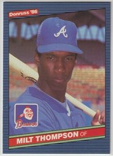 1986 Leaf Donruss - MILT THOMPSON - #507 - Atlanta Braves BOX FRESH
