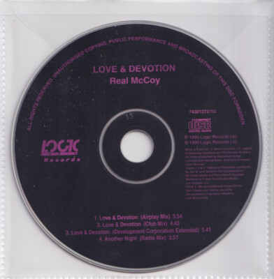(KU313) Real McCoy, Love & Devotion - 1995 CD