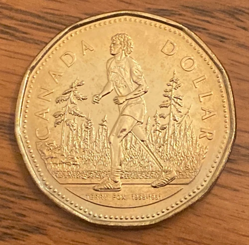 2005 TERRY FOX Canada $1 one dollar loonie **75% off combined shipping**