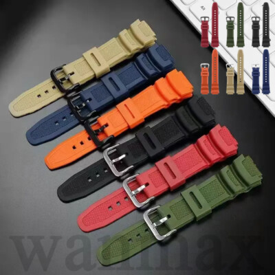 18mm Rubber Strap Watch Band/Tools for AQ-S810W AE-1200 W-800H W-215 MRW-200H