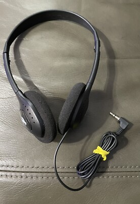 American Airlines AA HEADPHONES Black Adjustable Foam Earpads