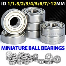 Miniature Ball Bearings Small Micro Mini 1/1.5/2/3/4/5/6/7/8/9-12mm Inner Dia.
