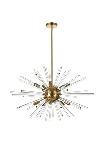 Elegant Lighting 2502D32 Sienna 10 Light 32"W Crystal Sputnik - Gold - Picture 2 of 12