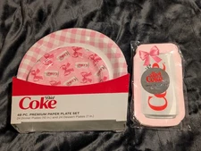 Diet Coke Party Plates & Napkins Pink Coquette Cute Coca Cola