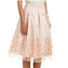 Eliza J blush applique tulle skirt 12