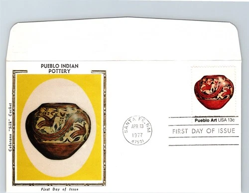 S07-0400, PUEBLO INDIAN POTTERY, COLORANO SILK FIRST DAY COVER