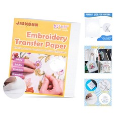 12pcs Water Soluble Embroidery Paper, 8.5"X11" Stick and Stitch Embroidery Trans